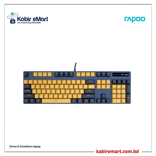 Rapoo V500PRO Backlit Wired Yellow-Blue Mechanical Gaming Keyboard