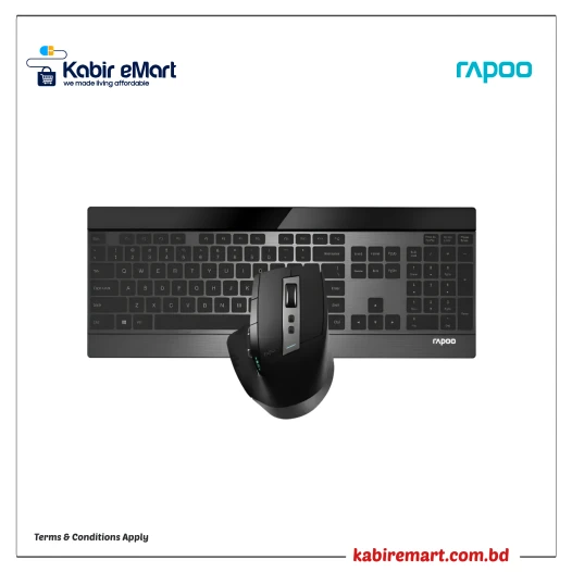 Rapoo 9900M Multi-mode Wireless Keyboard & Mouse Combo