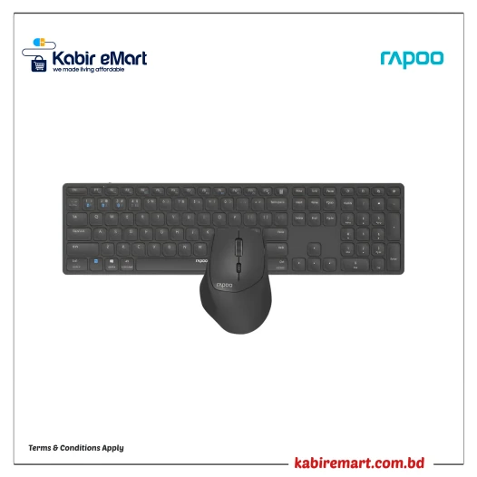 Rapoo 9800M Multi-mode Wireless Keyboard & Mouse Combo
