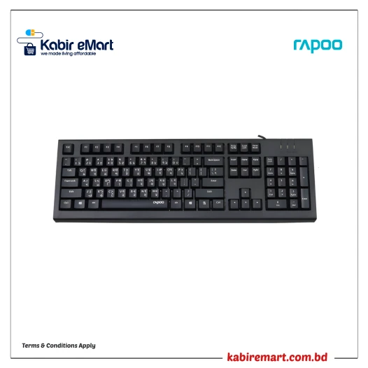 Rapoo NK1800 USB Optical Keyboard with Bangla