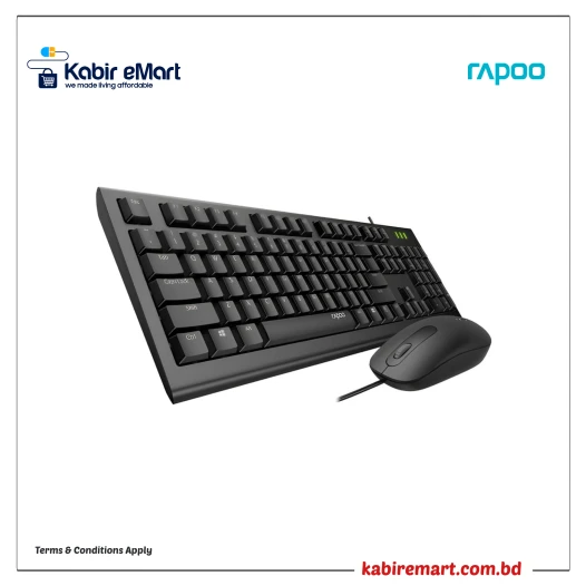 Rapoo X120 Pro Wired Optical Mouse & Keyboard Combo