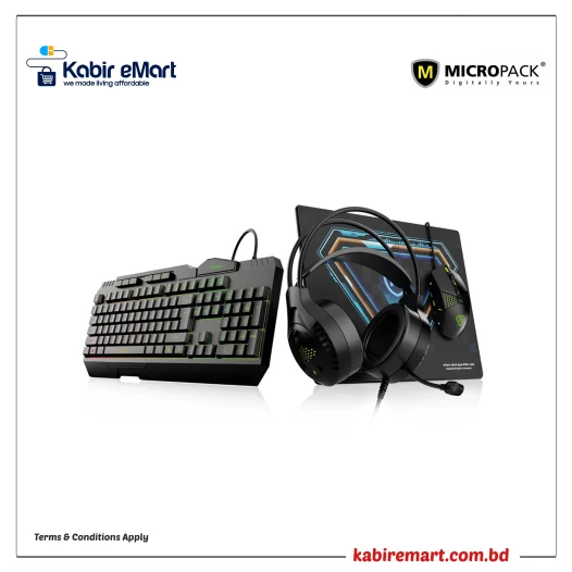 Micropack GC-410 CUPID Gaming Keyboard, Mouse, Mousepad & Headset Combo