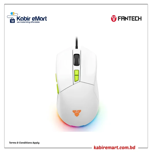 Fantech PHANTOM II VX6 Ergonomic Macro RGB Gaming Mouse White