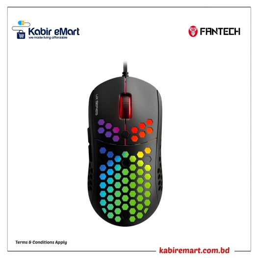 Fantech Hive UX2 6 Buttons 7 Mode USB RGB Gaming Mouse Black