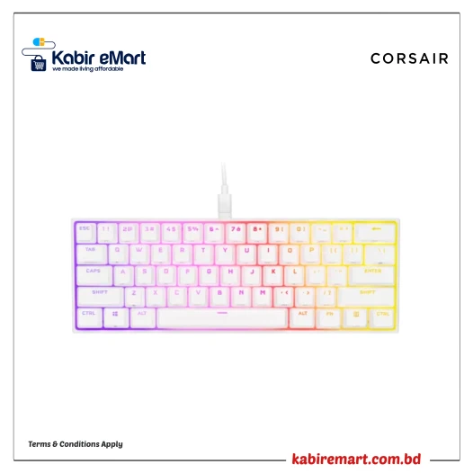 Corsair K65 RGB Mini 60% CHERRY MX Red Switch Mechanical Gaming Keyboard