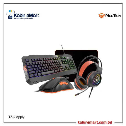MeeTion MT-C505 Keyboard Mouse Headset Gaming Combo with Mouse Pad