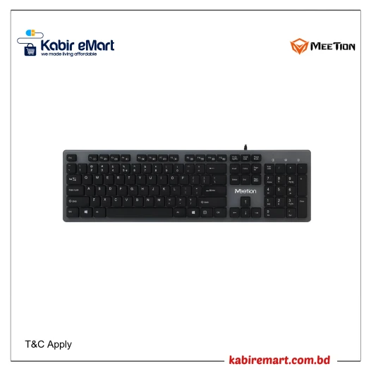 Meetion MT-K841 USB Ultrathin Standard Chocolate Keyboard