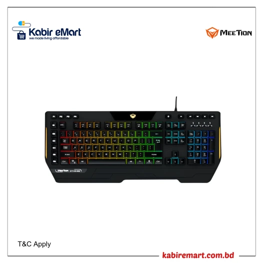 Meetion MT-K9420 Backlit Custom Macro Pro Membrane Gaming Keyboard