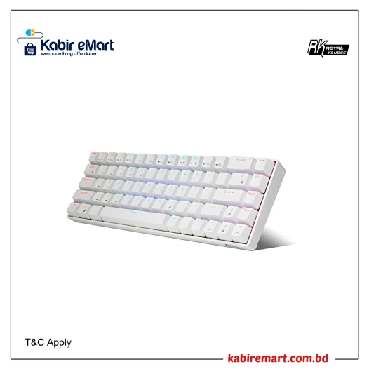 ROYAL KLUDGE RKG68 Hot Swappable Blue Switch Wireless Mechanical Gaming Keyboard