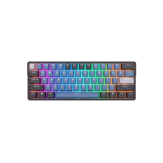 Royal Kludge RK61 Plus Tri Mode RGB 61 Keys Hotswappable Mechanical Sky Cyan Switch Gaming Keyboard