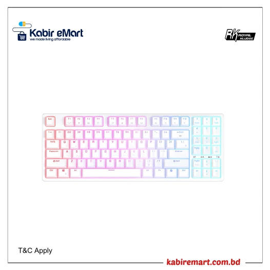 Royal Kludge RK92 Tri Mode RGB 92 Keys Hotswappable Mechanical Brown Switch Gaming Keyboard