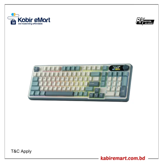 Royal Kludge S98 Tri-Mode Hot-Swappable Chartreuses Switch Mechanical Keyboard With Display