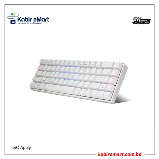 ROYAL KLUDGE RKG68 Hot Swappable Red Switch Wireless Mechanical Gaming Keyboard
