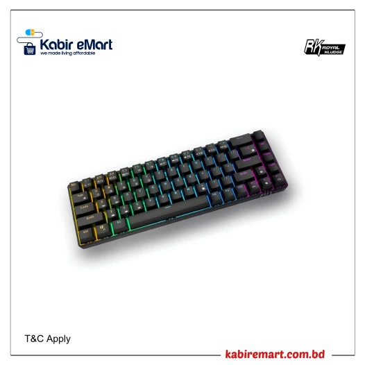 ROYAL KLUDGE RKG68 Hot Swappable Brown Switch Wireless Mechanical Gaming Keyboard