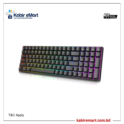ROYAL KLUDGE RK100 RGB Wireless Mechanical Keyboard Brown Switch