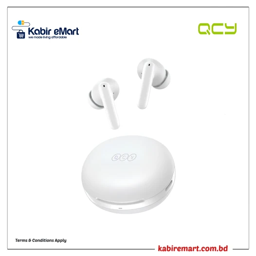 QCY T13 ANC 2 Best Selling ANC Earbuds White