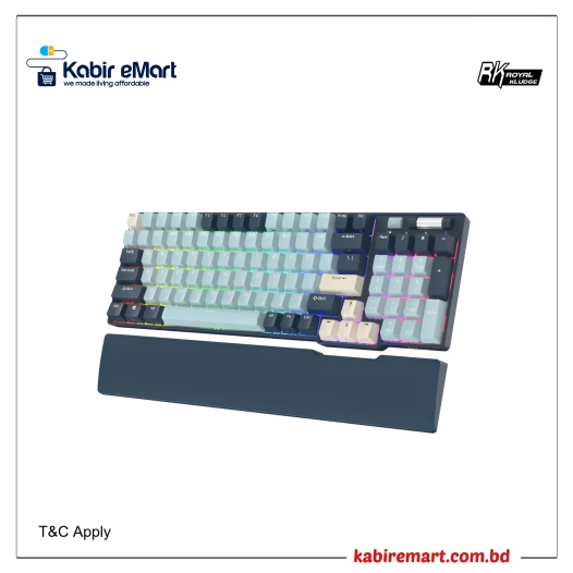 Royal Kludge RK96 RGB Hot-Swappable Tri-Mode Red Switch Wireless Mechanical Keyboard