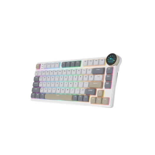 Royal Kludge N80 Low-Profile Tri-Mode RGB Mechanical Keyboard Pearly Dawn