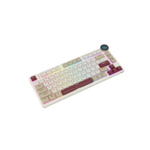 Royal Kludge N80 Low-Profile Red Switch Tri-Mode RGB Mechanical Keyboard Rosy Clouds