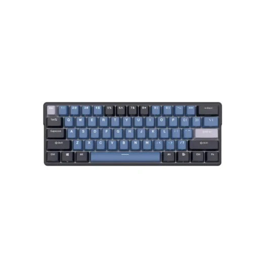 Royal Kludgec Tri Mode RGB 61 Keys Hotswappable Mechanical Blue Switch Gaming Keyboard