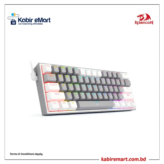 Redragon K617 FIZZ 60% Wired RGB Gaming Keyboard
