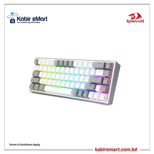 Redragon K631 Castor 65% Wired RGB Gaming Keyboard