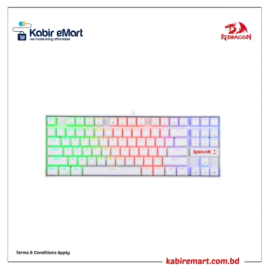 Redragon K552RGB KUMARA RGB Backlit Mechanical Gaming Keyboard White