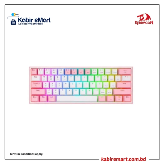 Redragon K616 Fizz Pro RGB Tri-Mode Wireless Mechanical Gaming Keyboard