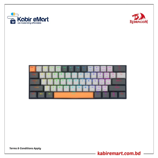 Redragon K644 SE CARAXES Red Switch RGB Type-C Mechanical Gaming Keyboard