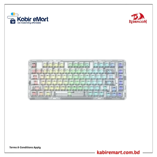 Redragon ELF PRO K649 Transparent Mechanical Keyboard