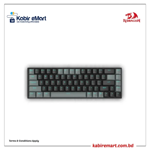 Redragon K662 Black-Gray Red Switch Bluetooth Wireless Mechanical Keyboard