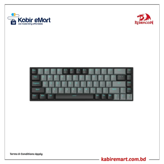 Redragon K662 Gray-Black Red Switch Bluetooth Wireless Mechanical Keyboard