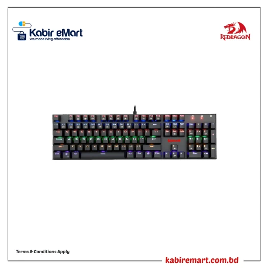 Redragon K565R-1 RUDRA Rainbow Backlit Mechanical Gaming Keyboard