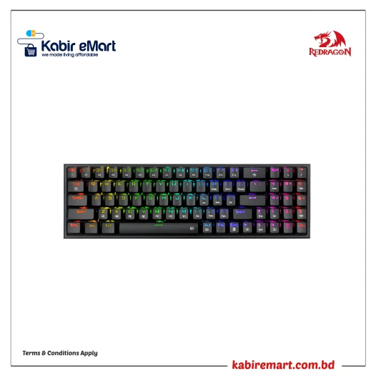 Redragon K628 Pollux 75% RGB Wired Mechanical Gaming Keyboard