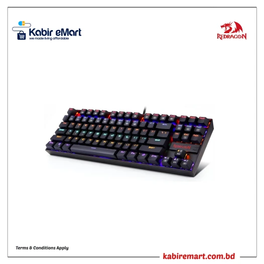 Redragon K552 KUMARA RAINBOW RGB Backlit Blue Switch Mechanical Gaming Keyboard