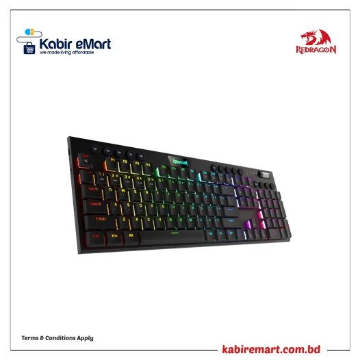 Redragon K618 HORUS Wireless RGB Ultra-Thin Mechanical Gaming Keyboard