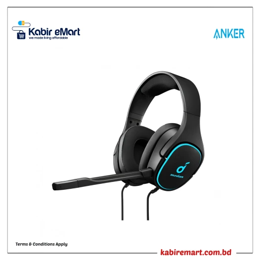 Anker Soundcore Strike 3 A3830011 Virtual 7. 1 Surround Sound Gaming Headset