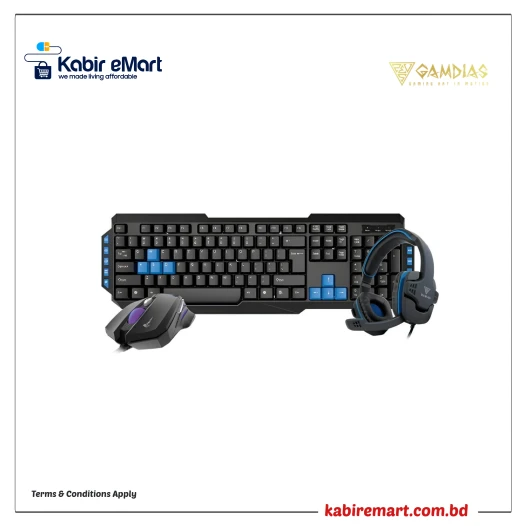 Gamdias POSEIDON E1 COMBO Keyboard, Mouse And Headphone