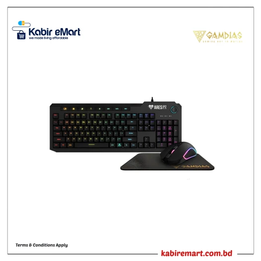 Gamdias Ares P2 3 in 1 Keyboard Mouse and Mouse Pad Combo