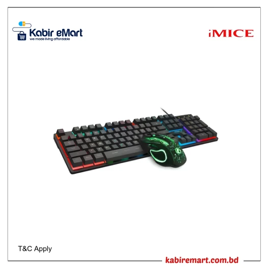 iMICE KM-760 RGB Gaming Keyboard and Mouse Combo