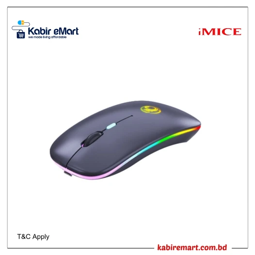 IMICE E-1300BT Rechargeable Wireless Ultra-Slim Backlit Mouse